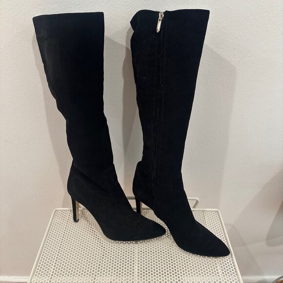 EUC Olencia Suede High Heel Boots Sam Edelman - Picture 2 of 8